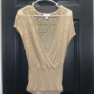 Ann Taylor Loft Gold Top